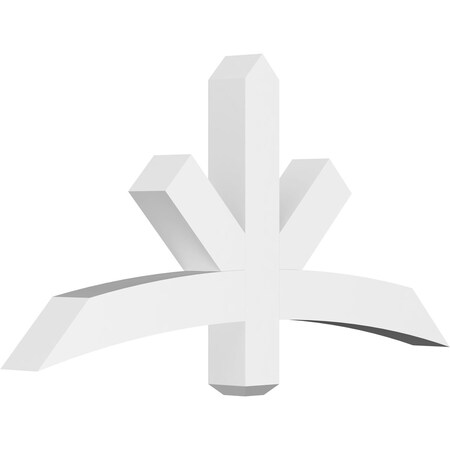 Ekena Millwork Alberta Architectural Grade PVC Gable Bracket, 48"W x 24"H x 4"D x 4"F, 12/12 Pitch GBP048X24X0404ALB00